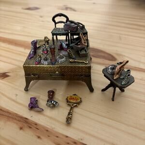 Sweet Romance USA Ladies Dressing Table Miniature Fashion Seamstress Trinket